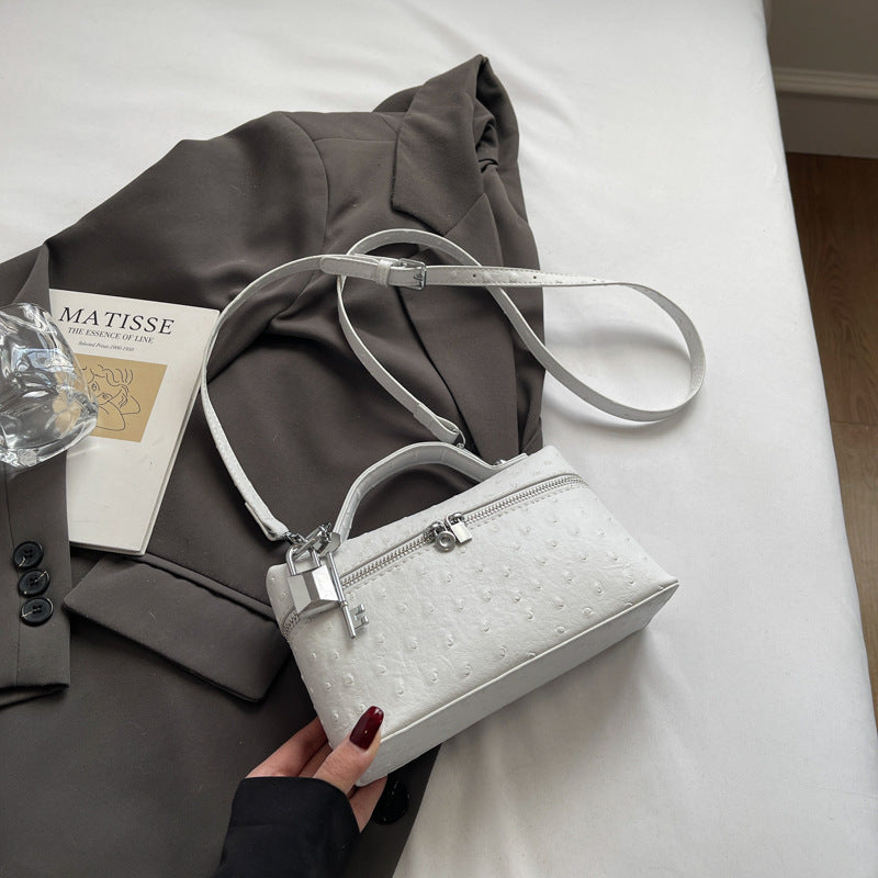 Genuine Leather Shoulder Crossbody Box Purse