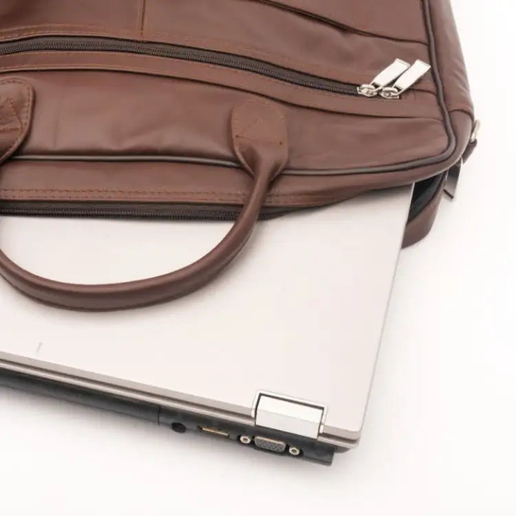 Real Genuine Cowhide Leather Laptop Bag
