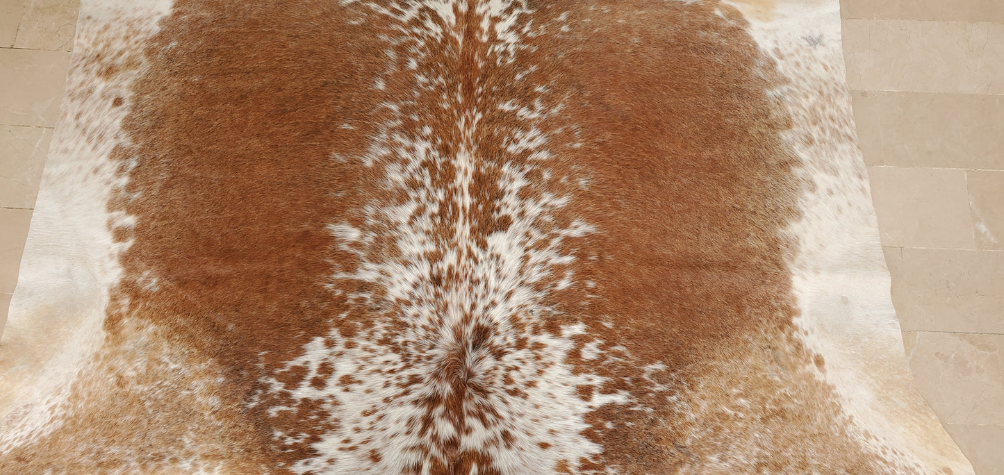 genuine extra small cowhide rug 5.4ft x 5.5ft