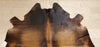 Extra Small Cowhide Rug Dark Tricolor