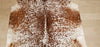 Dark Brown Speckled Small Cowhide Rug