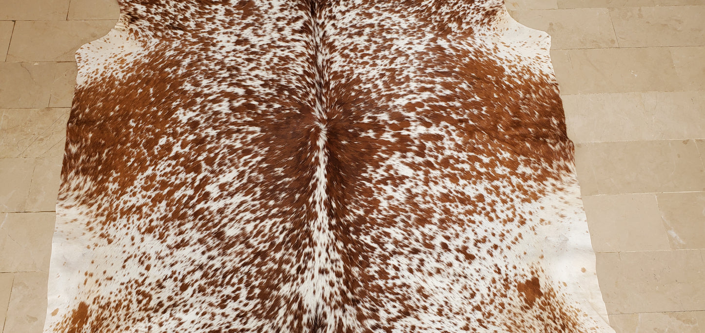 Dark Brown Speckled Small Cowhide Rug