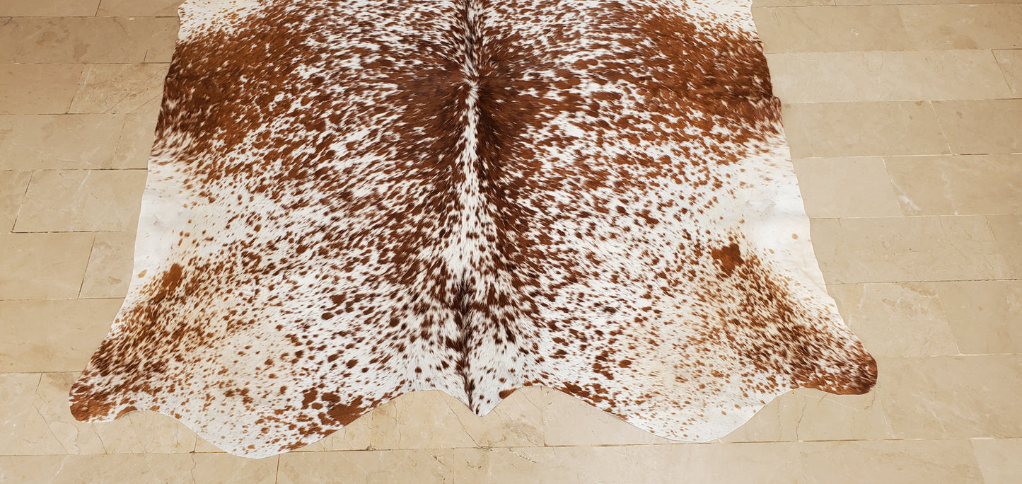 Dark Brown Speckled Small Cowhide Rug