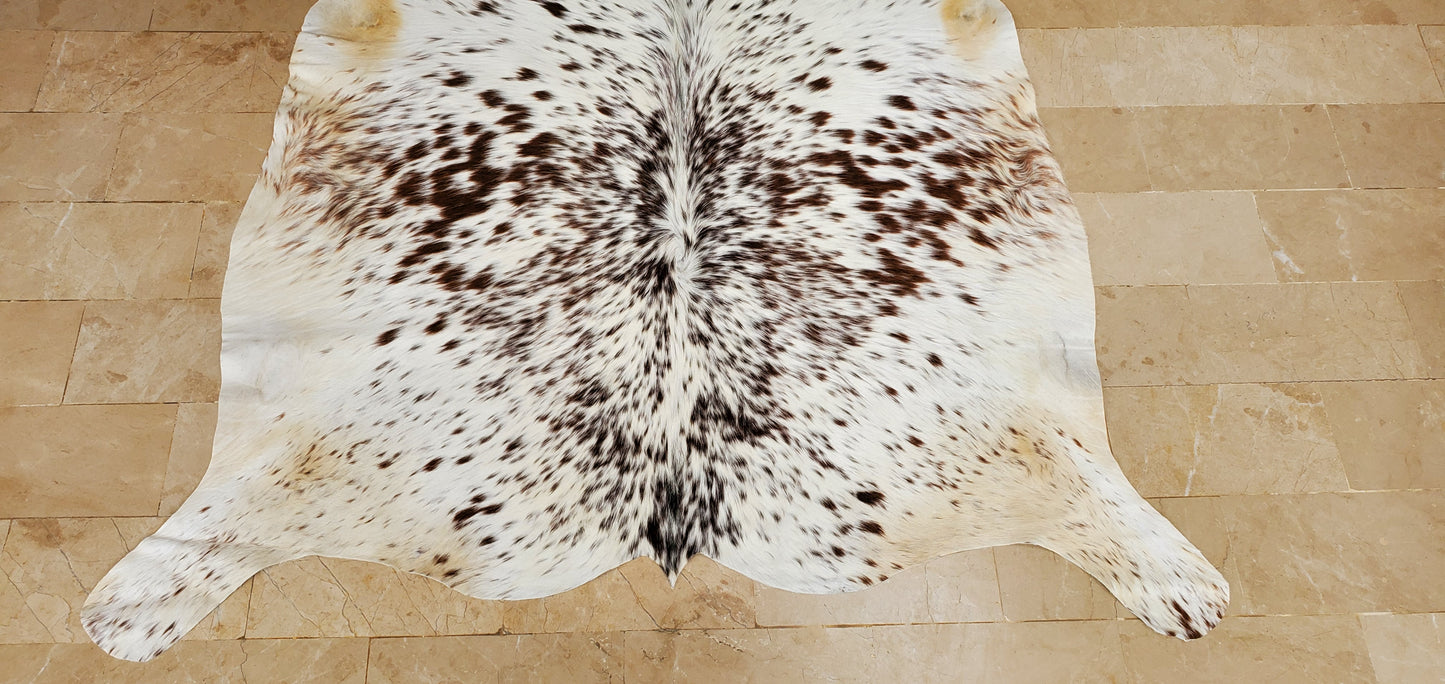 Mini Cowhide Rug Speckled Brown Black White