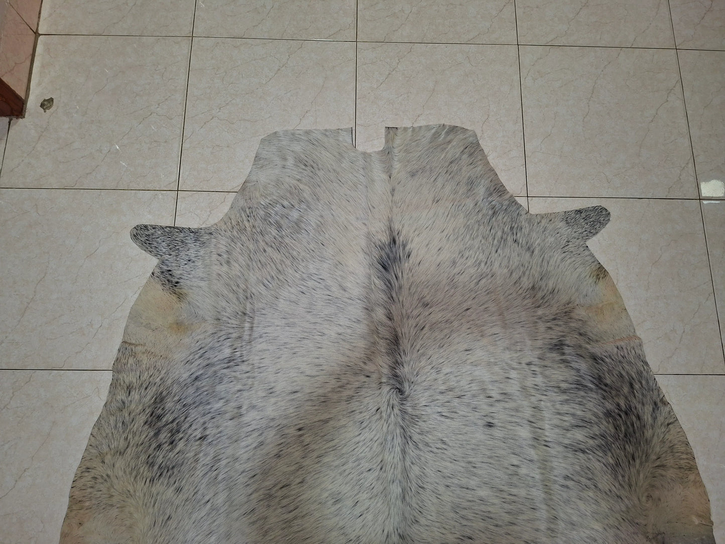 speckled cowhide rug extra small black white