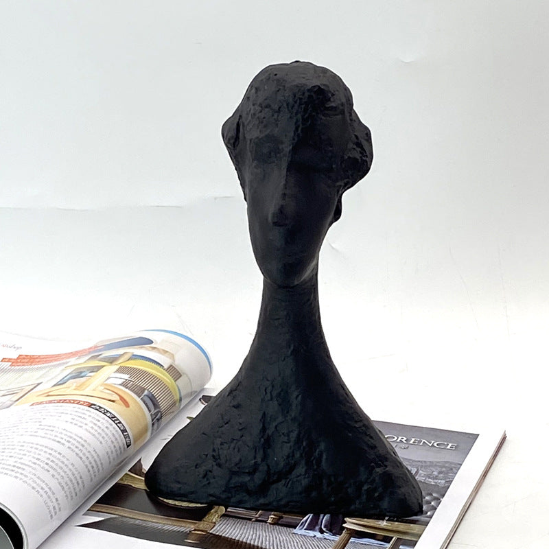 Modern Abstract Figure Resin Statue Nordic Art Portrait Sculpture