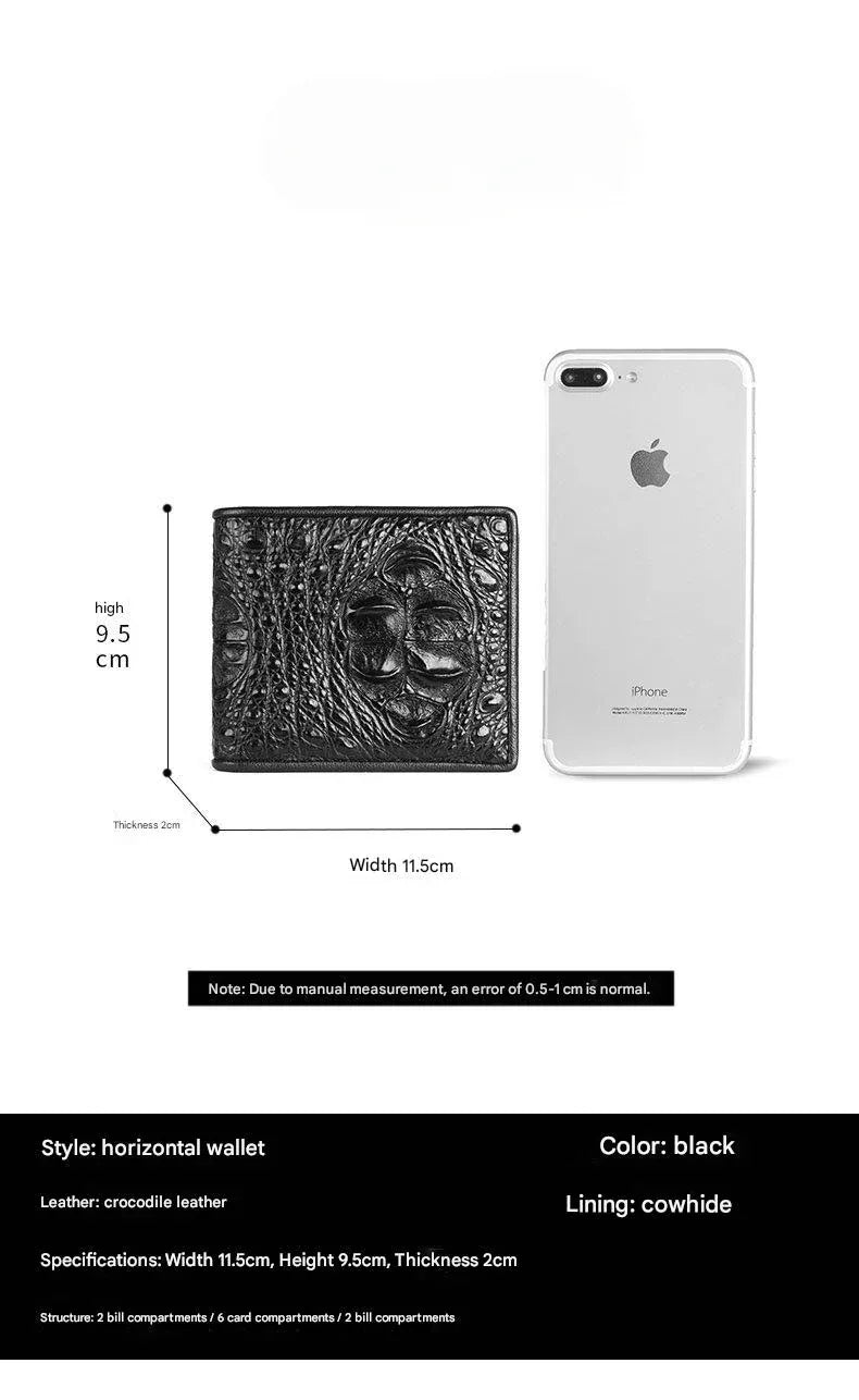 Men’s Genuine Crocodile Leather Wallet