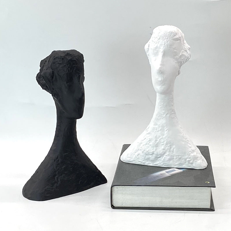 Modern Abstract Figure Resin Statue Nordic Art Portrait Sculpture