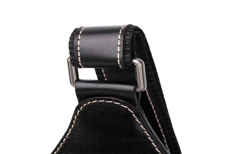 Hand Carved Leather Chest Bag for Men