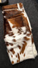 men cowhide shorts brown white