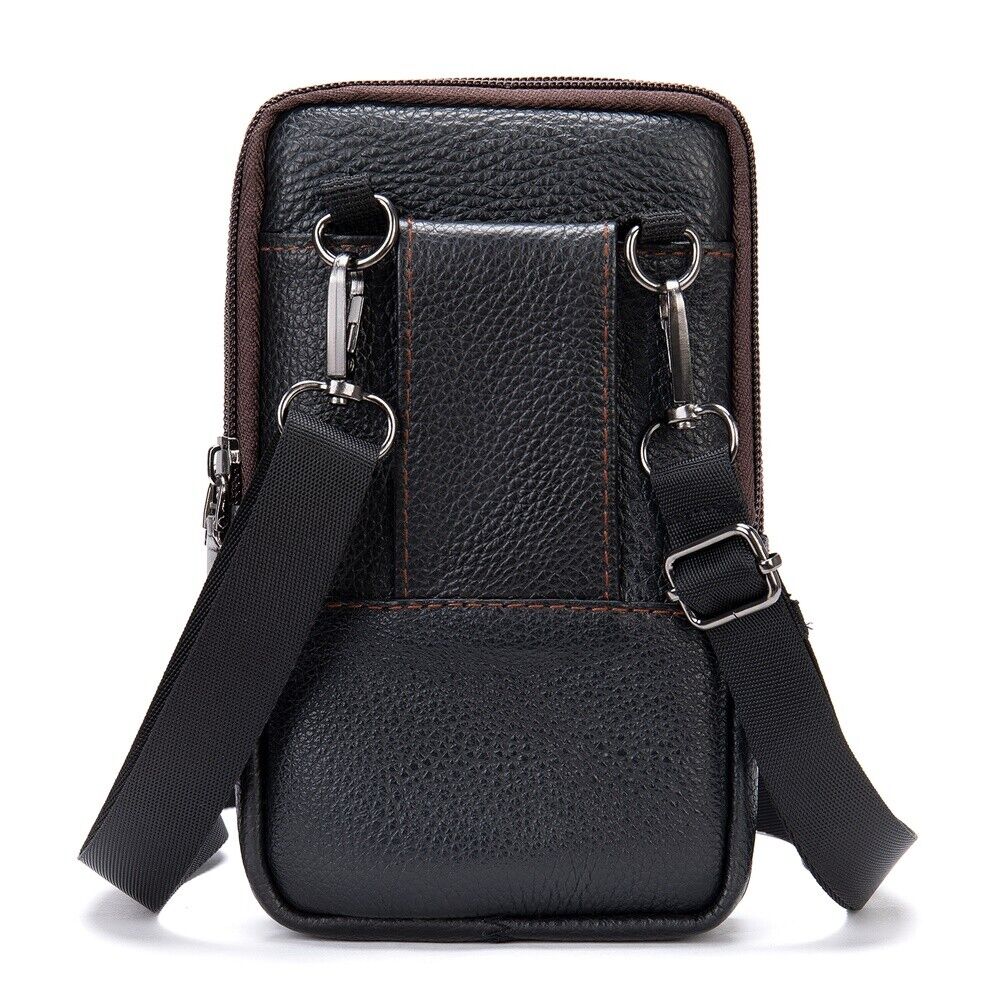 Men Shoulder Genuine Leather Bag Small Cross body