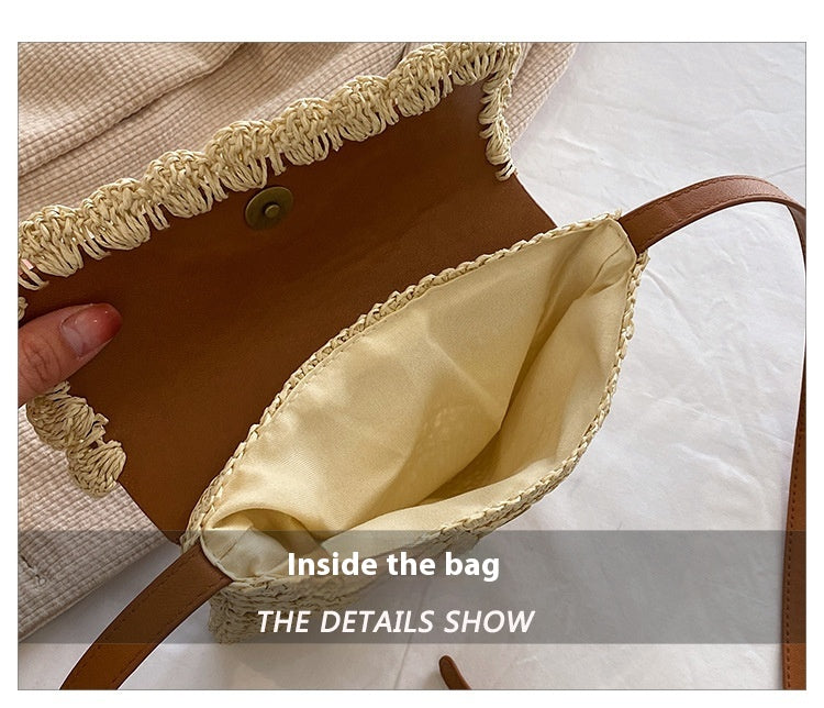 Woven Straw Crossbody Summer Beach Purse