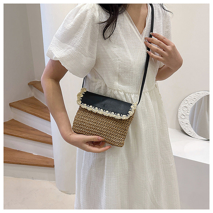 Woven Straw Crossbody Summer Beach Purse