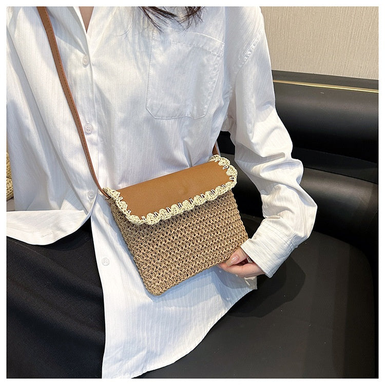 Woven Straw Crossbody Summer Beach Purse