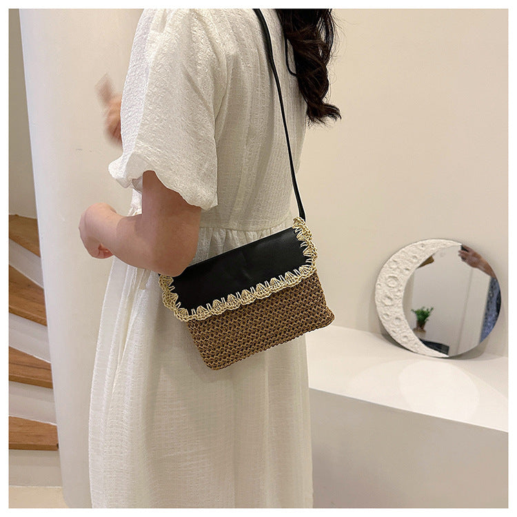Woven Straw Crossbody Summer Beach Purse