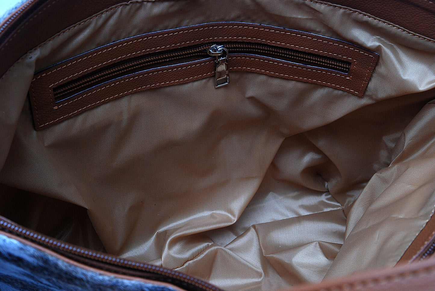 Speckled Leather Cowhide Tote Bag