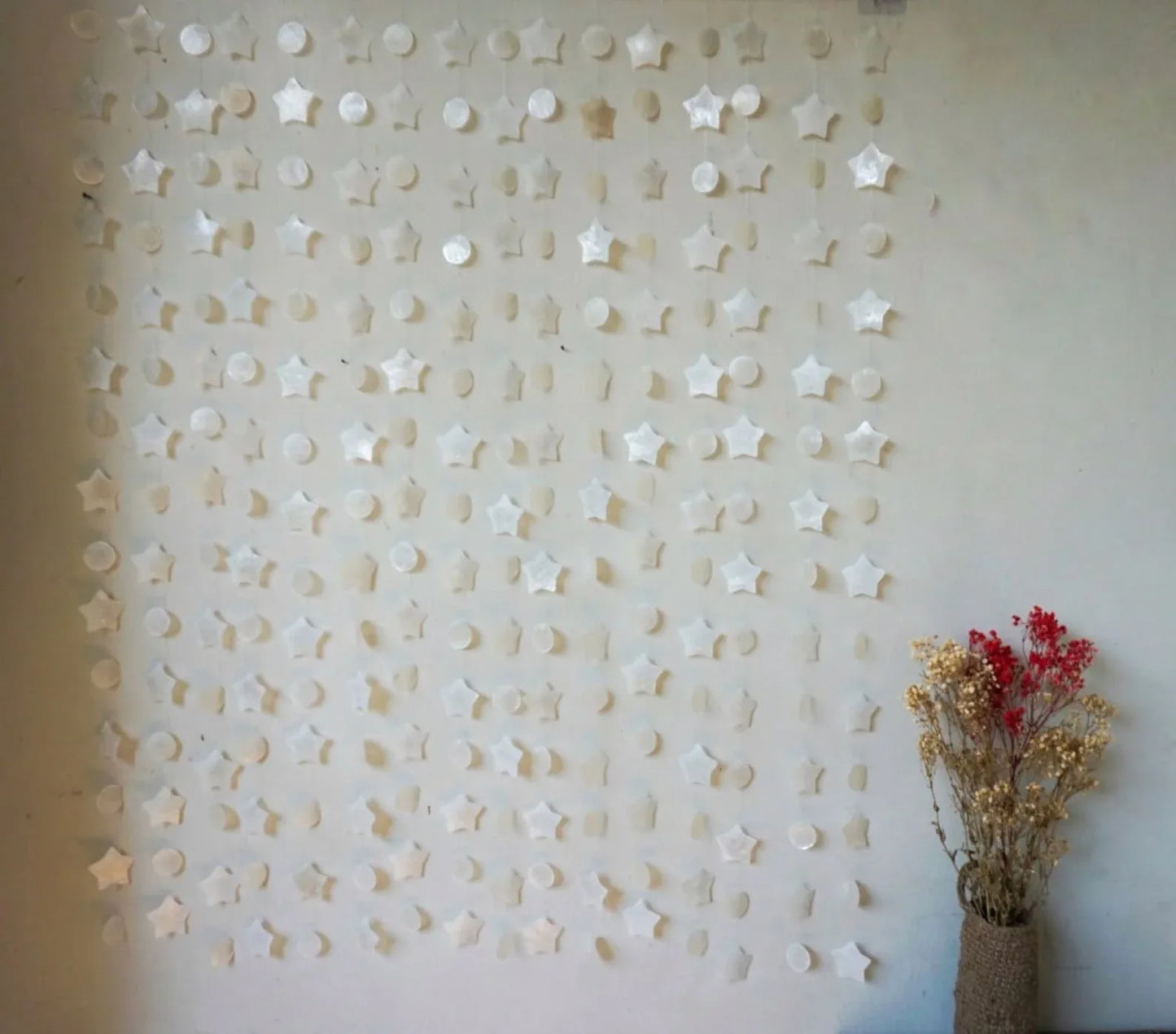 White capiz shell Wall Hanging Nursery Christmas
