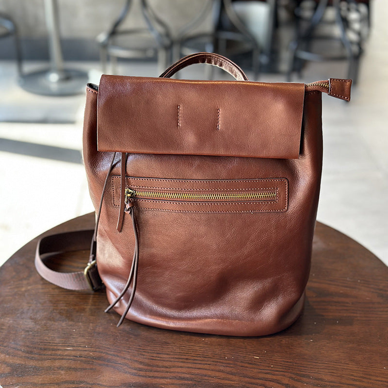 Leather Backpack Women Laptop & Office Use