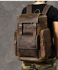 Large Leather Brown Backpack