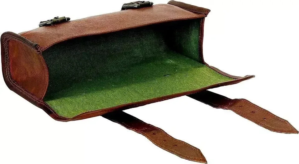 Brown Leather Motorcycle Pannier Bag