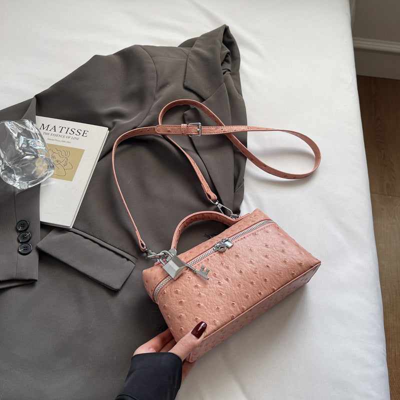 Genuine Leather Shoulder Crossbody Box Purse