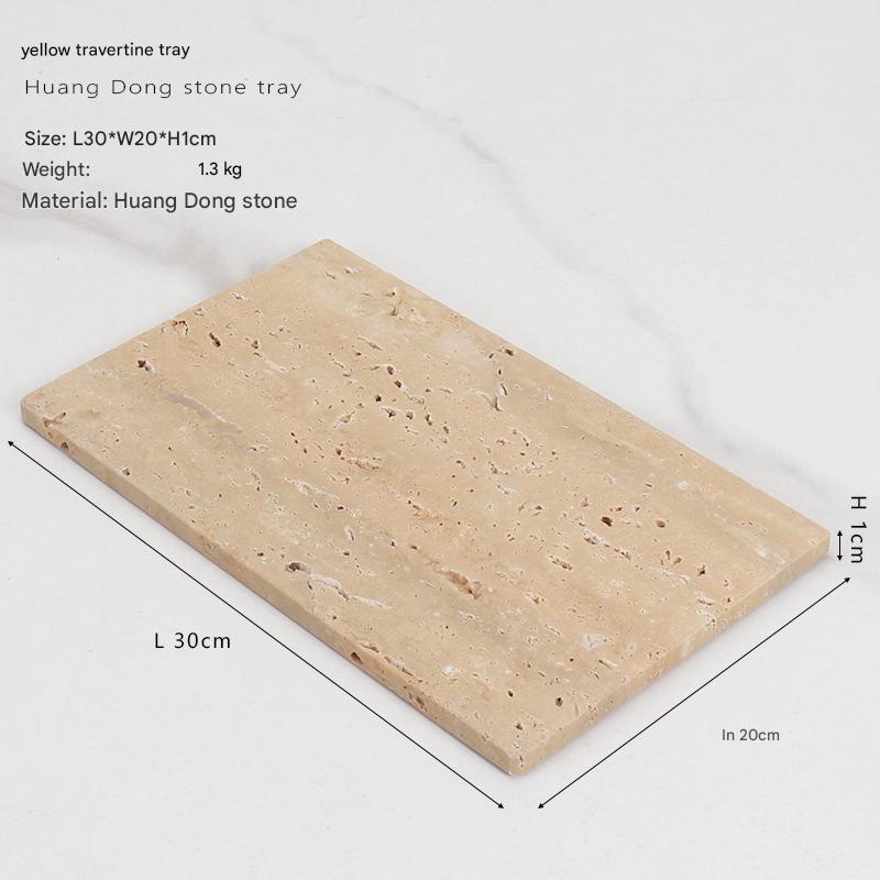 Nordic Light Luxury Natural Marble Tray for Bathroom, Vanity, and Table Décor