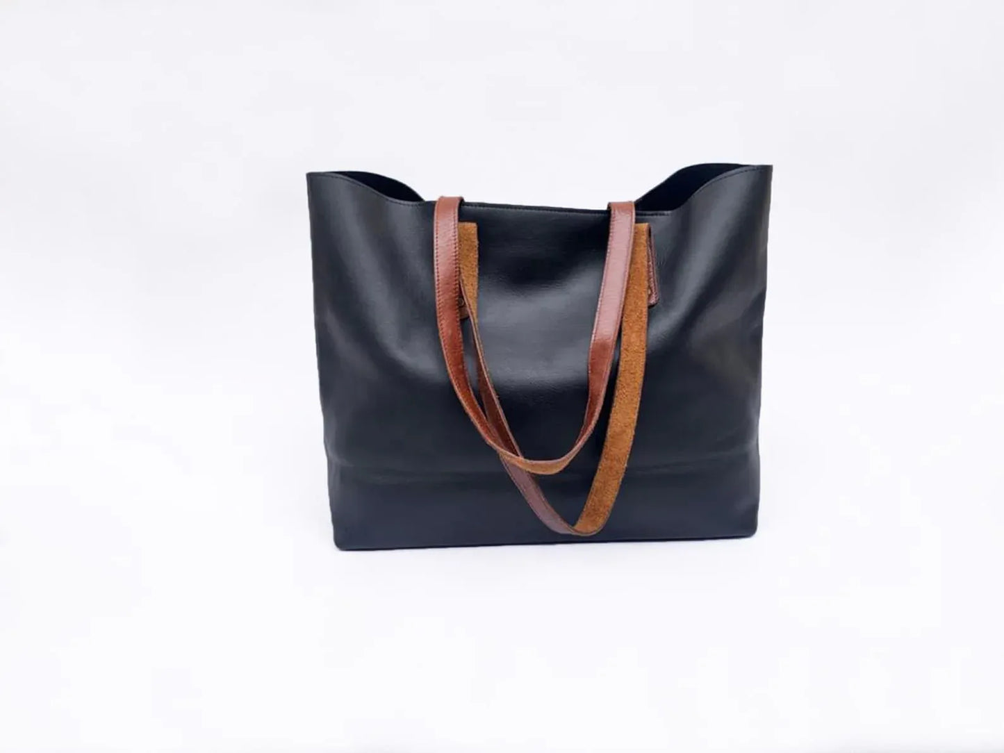 Genuine leather tote bag for mom