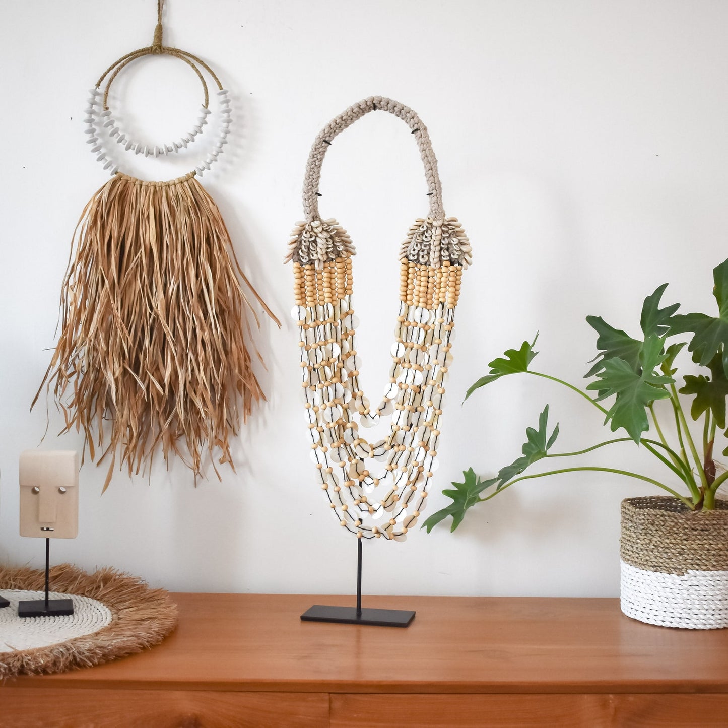 Beads And Shells Eclectic Decorative Necklace