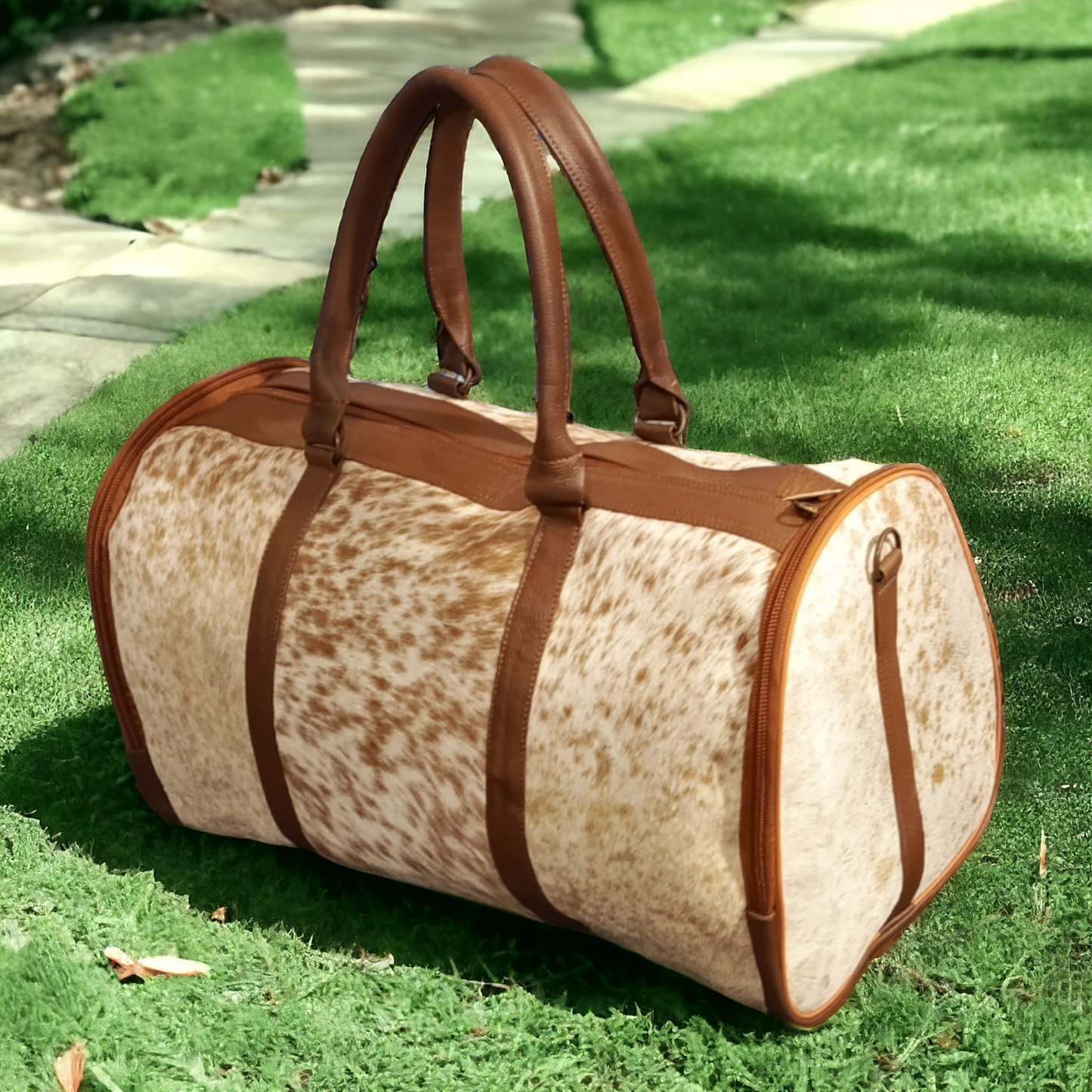 Cowhide Hair-On Duffle Bag Weekender