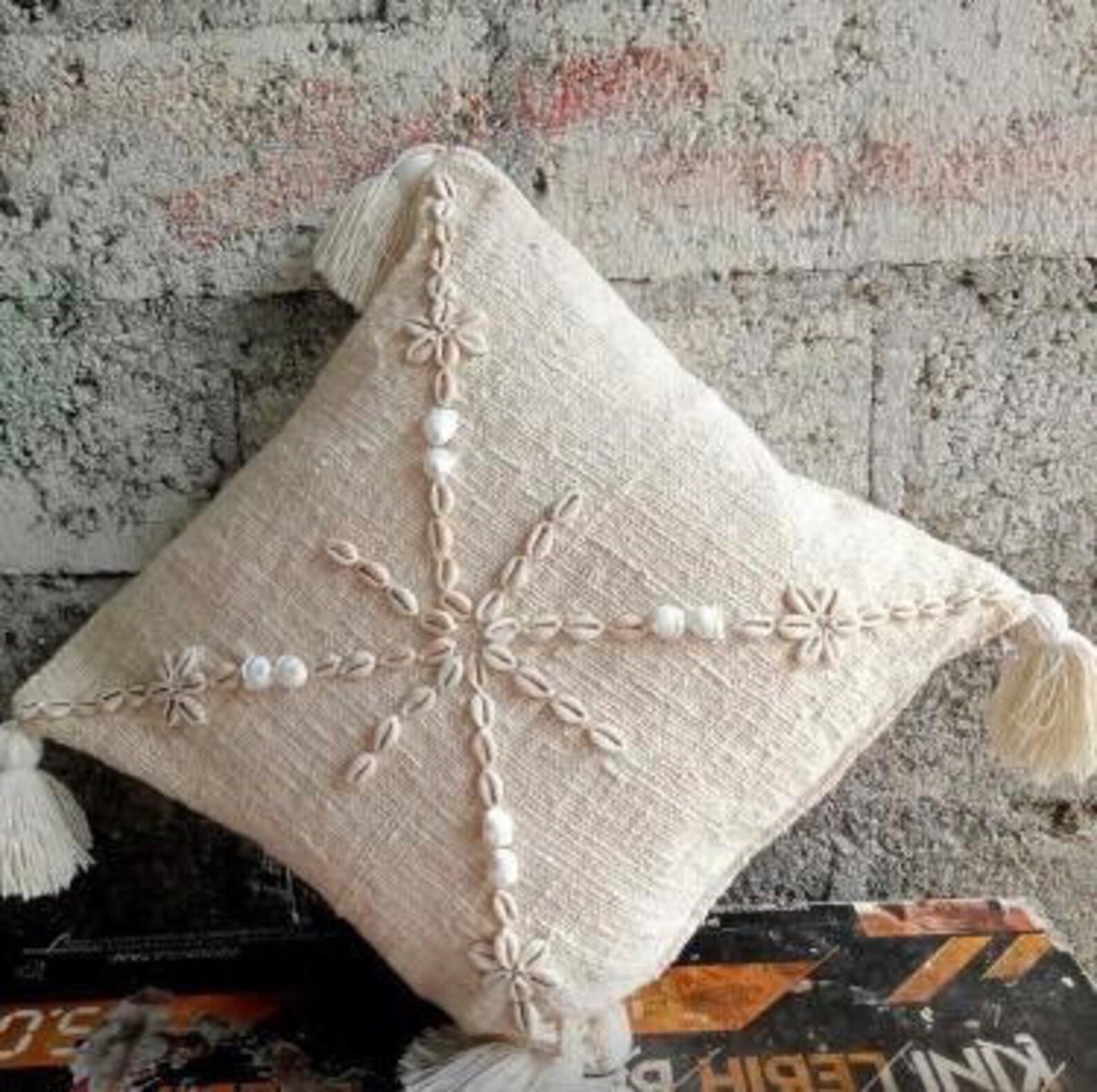 Cowrie Boho Sofa Pillow Cover