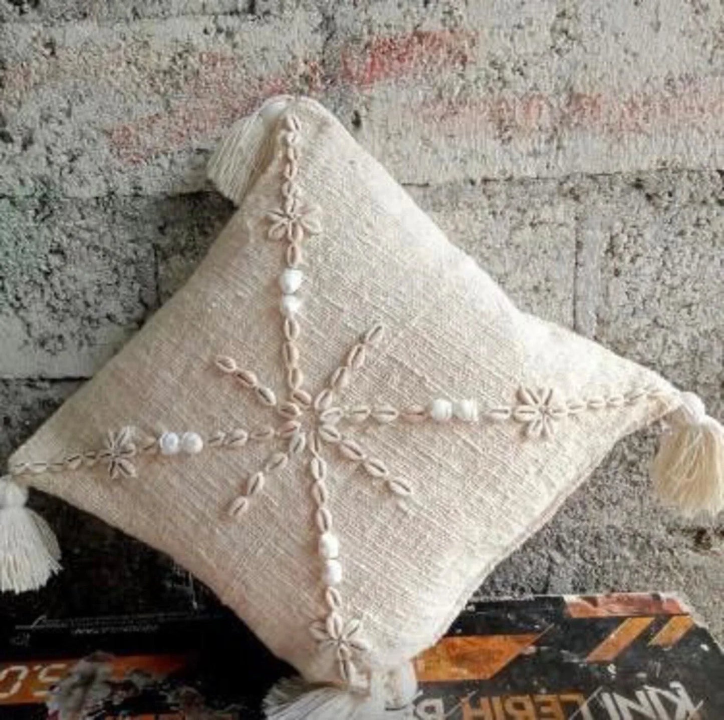 Cowrie Boho Sofa Pillow Cover Style 2