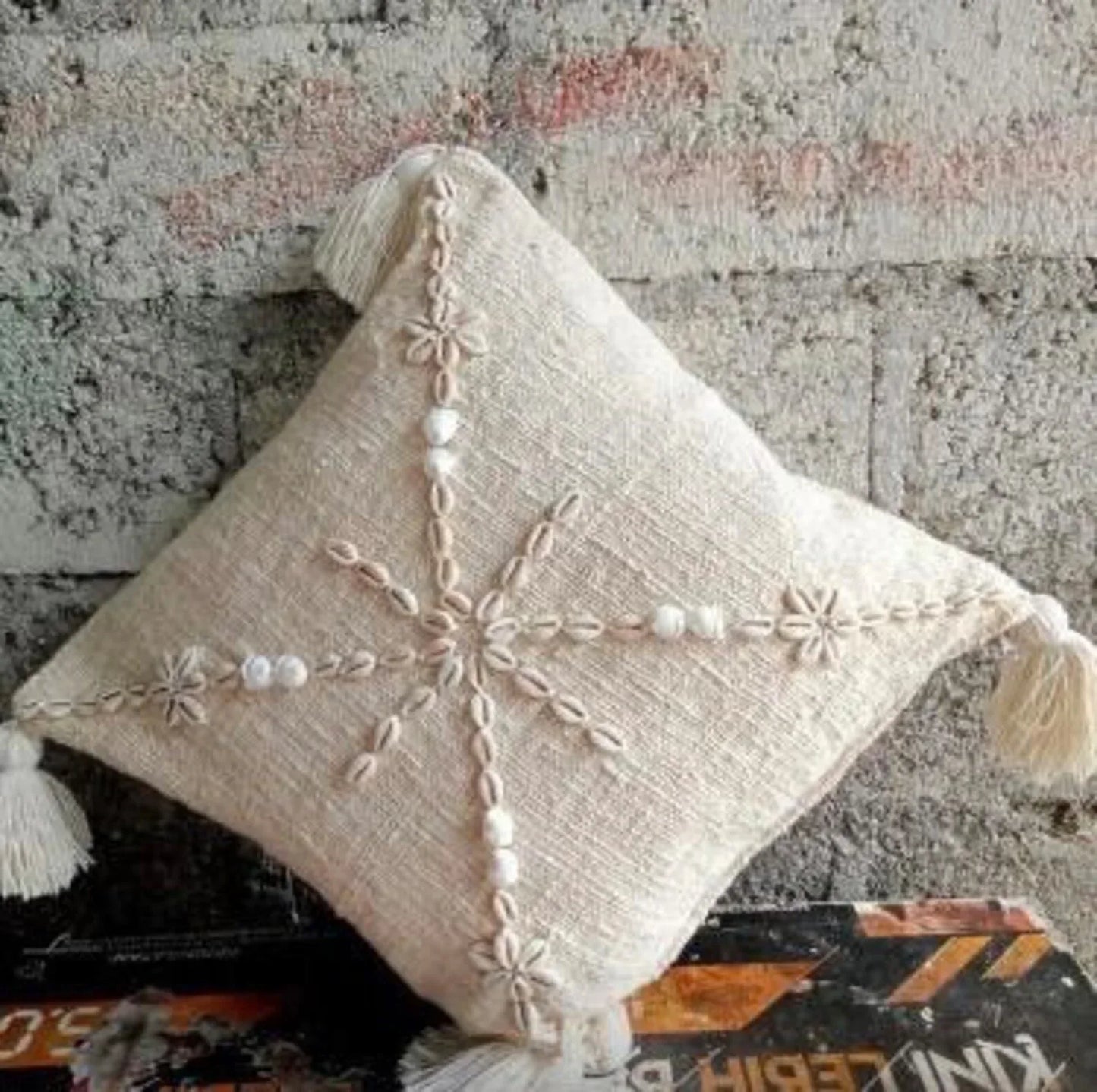 Cowrie Boho Sofa Pillow Cover Style 2