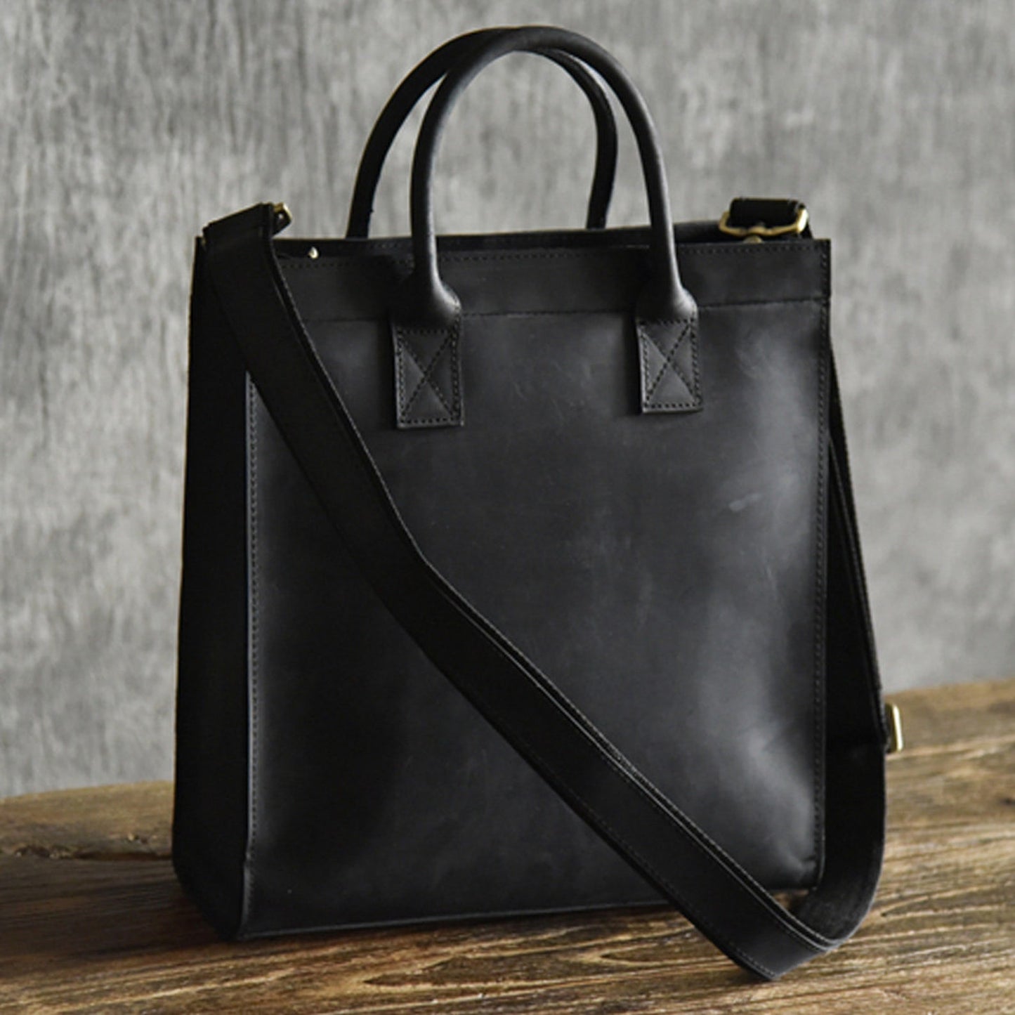 Genuine Real Cowhide Leather Tote Bag