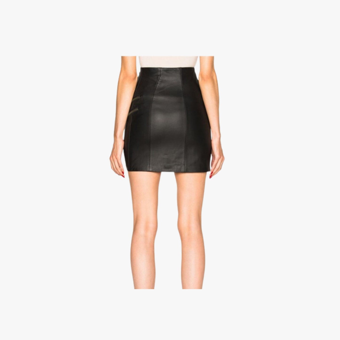 Women Double Front Zip Leather