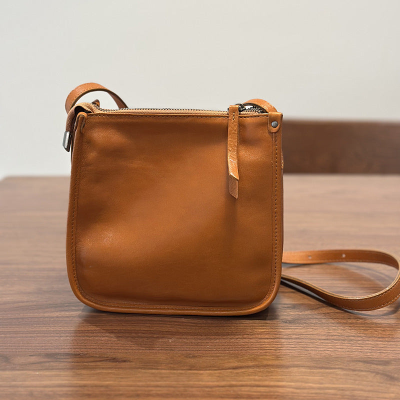 Genuine Leather Crossbody Messenger Bag for Women
