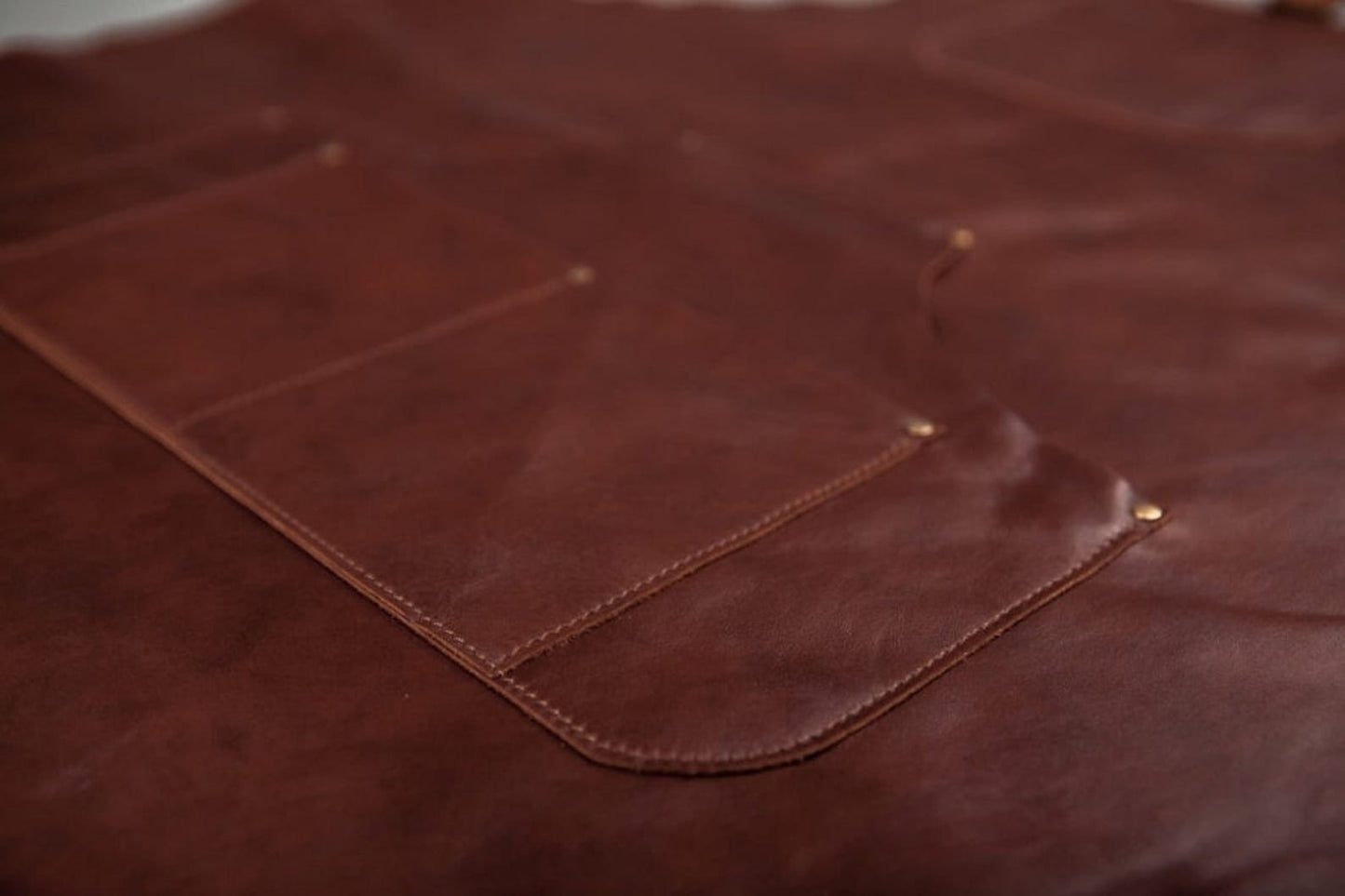 Leather Apron With Strap And Pockets