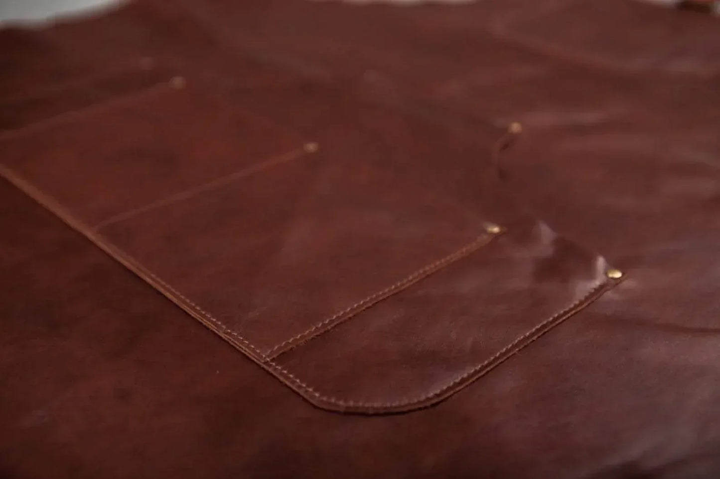 Leather Apron With Strap And Pockets
