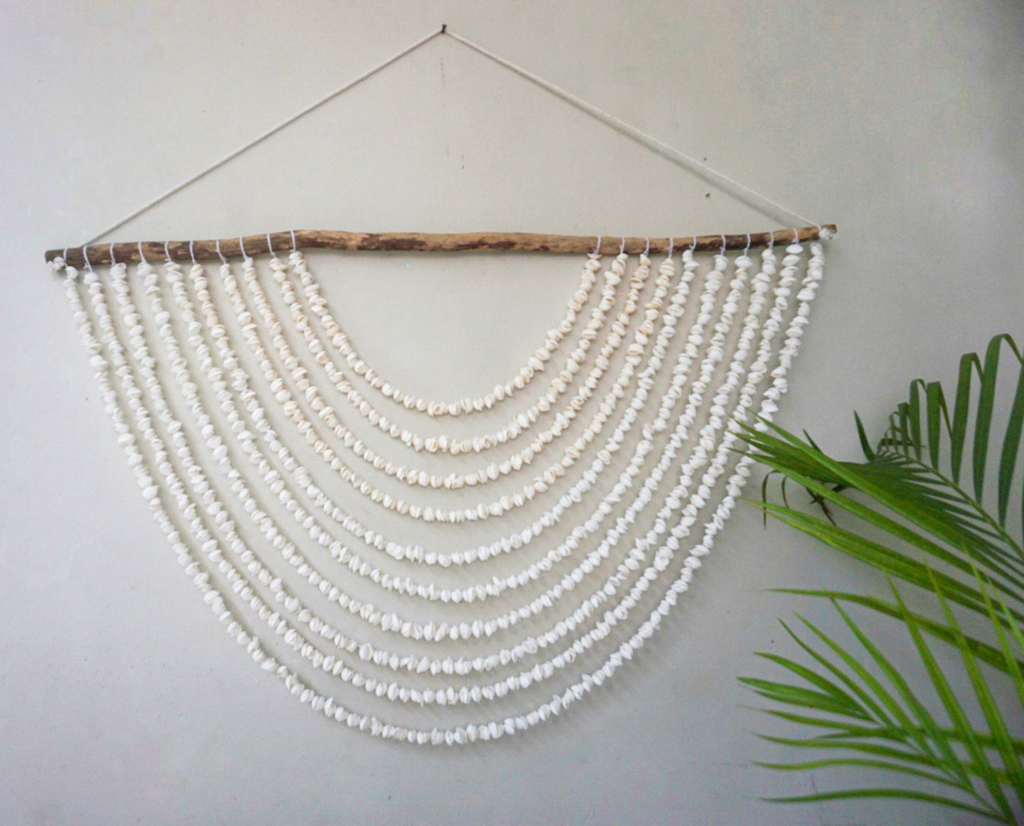 Large White shell boho hanging decor