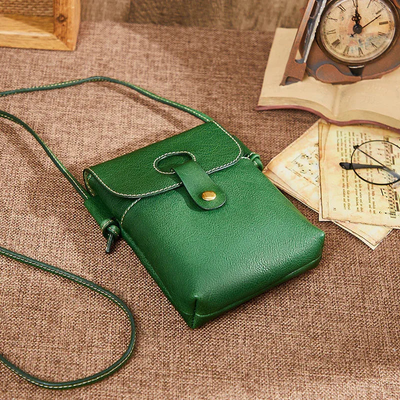 Leather Crossbody Phone Bag with Card Slot