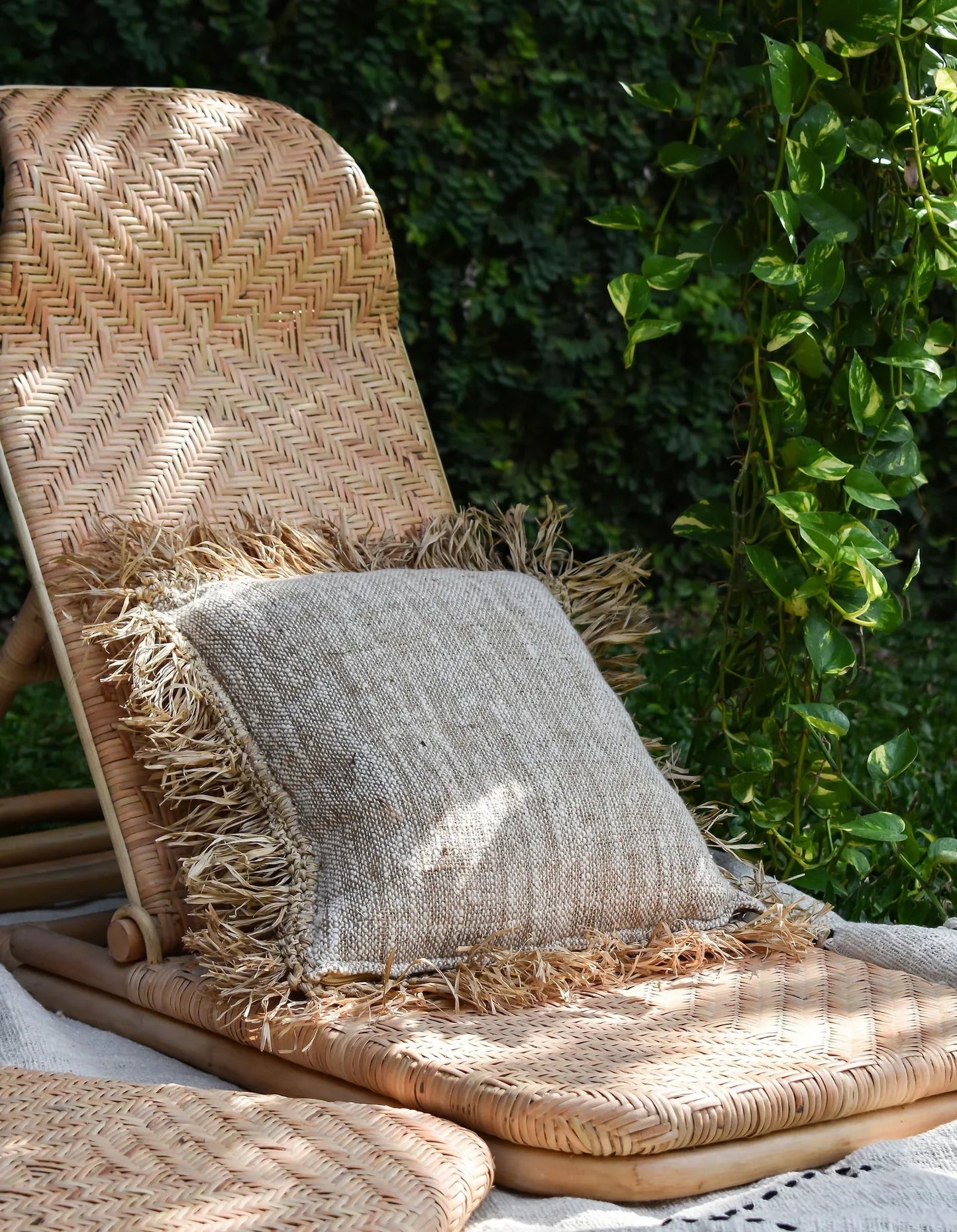 Portable Rattan Foldable Beach Chair