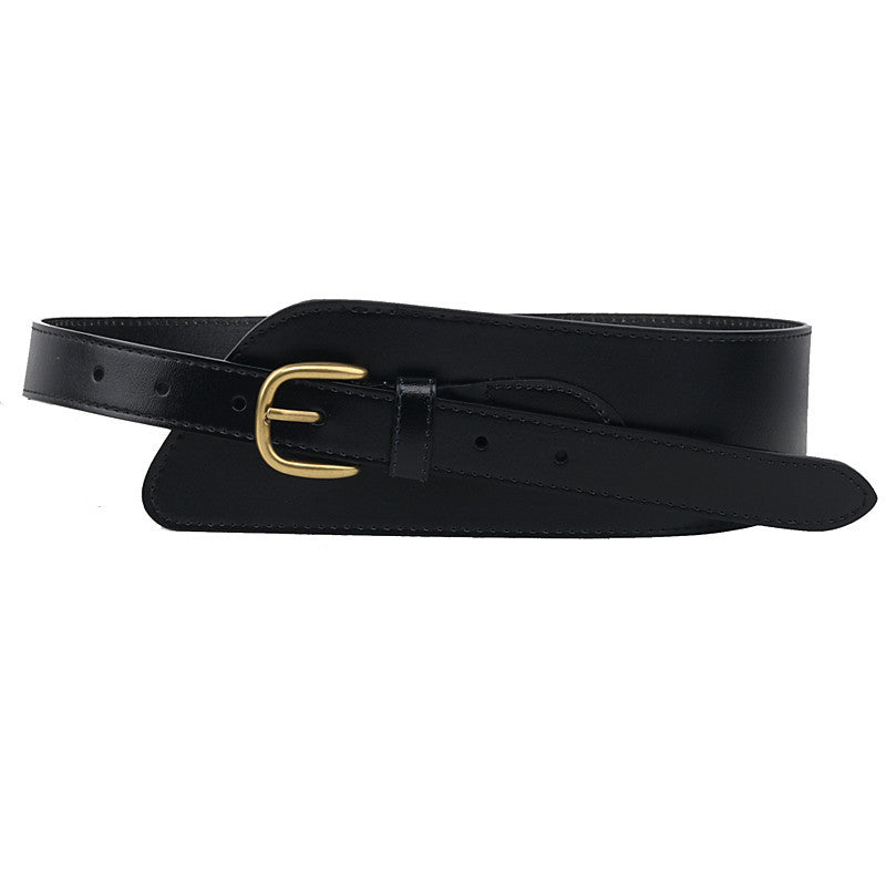 genuine leather slim waist belt for women