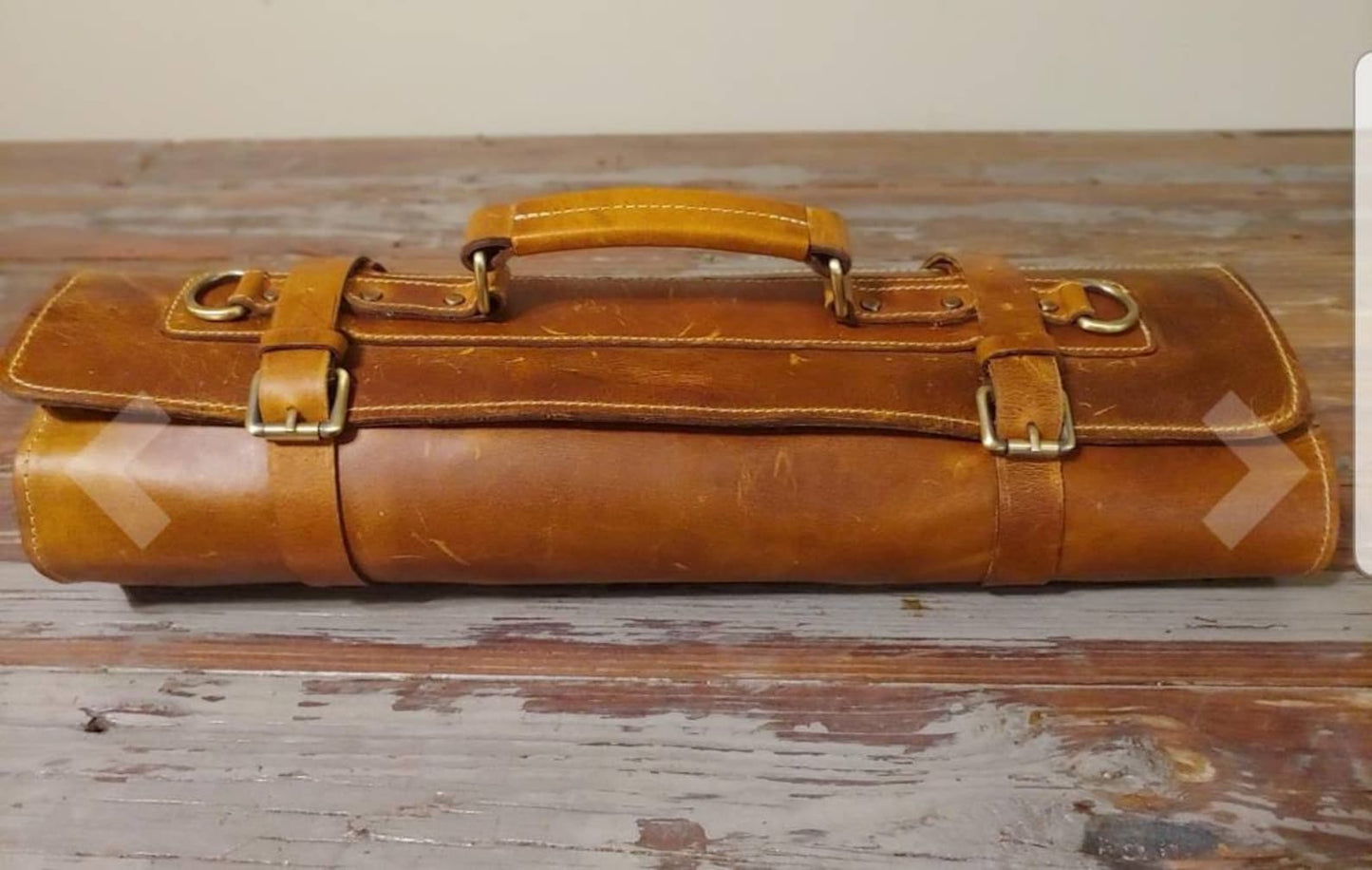 Expandable Leather Knife Roll