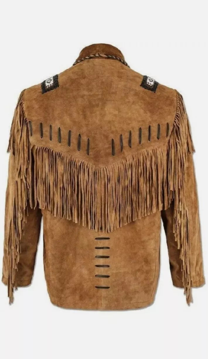 Men's Native American Suede Leather Jacket