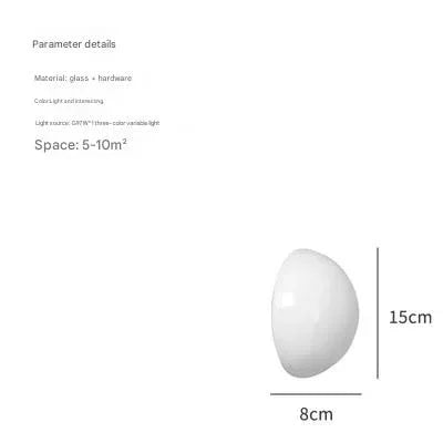 Nordic Round Glass Wall Lamp Minimalist Hemisphere Wall Light 2