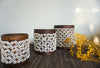 Balinese bamboo and cowrie shells basket