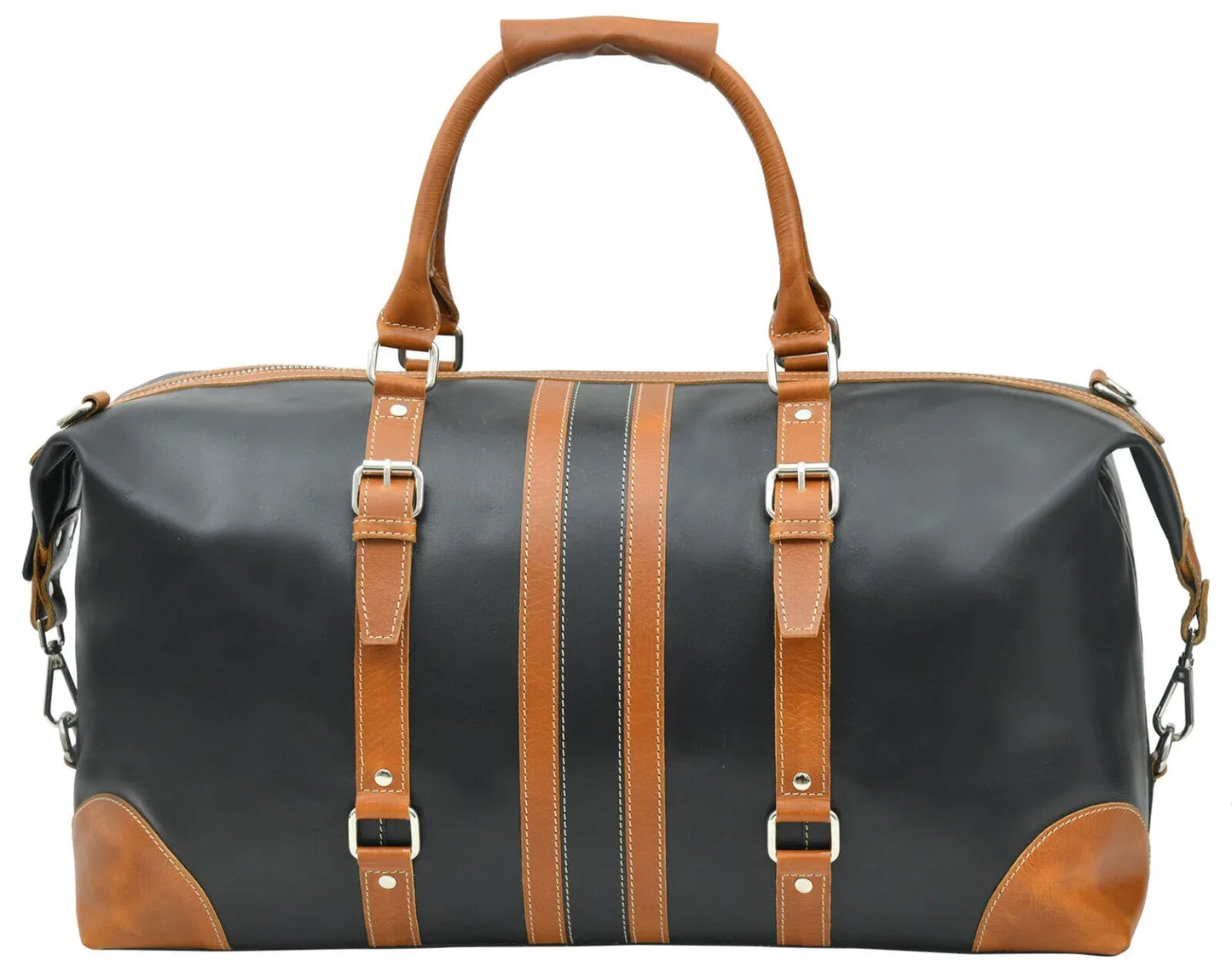 Genuine Leather Travel Duffel Bag Cowhide Weekender