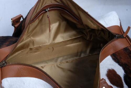 Cowhide Duffle Bag Brown Brindle
