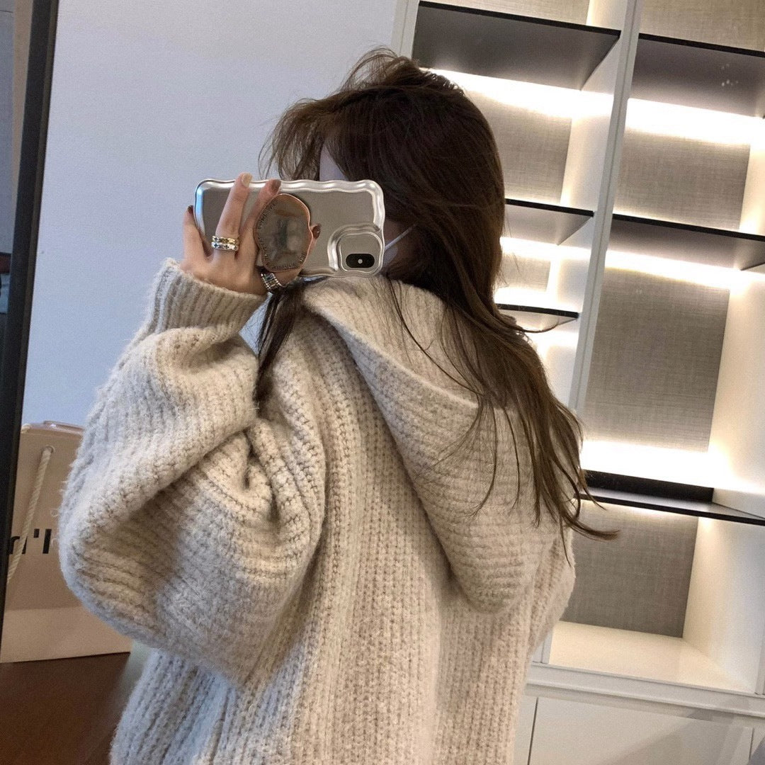 Hooded Cardigan Women's Mid-Length