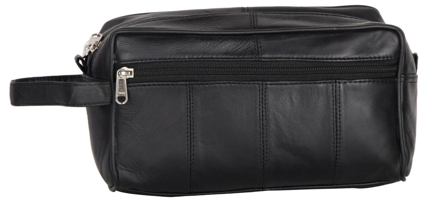 Genuine Leather Overnight toiletry kit bag