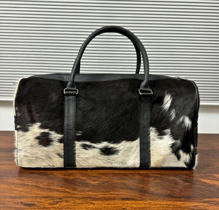 Natural Cow Hide Leather Duffle Bag
